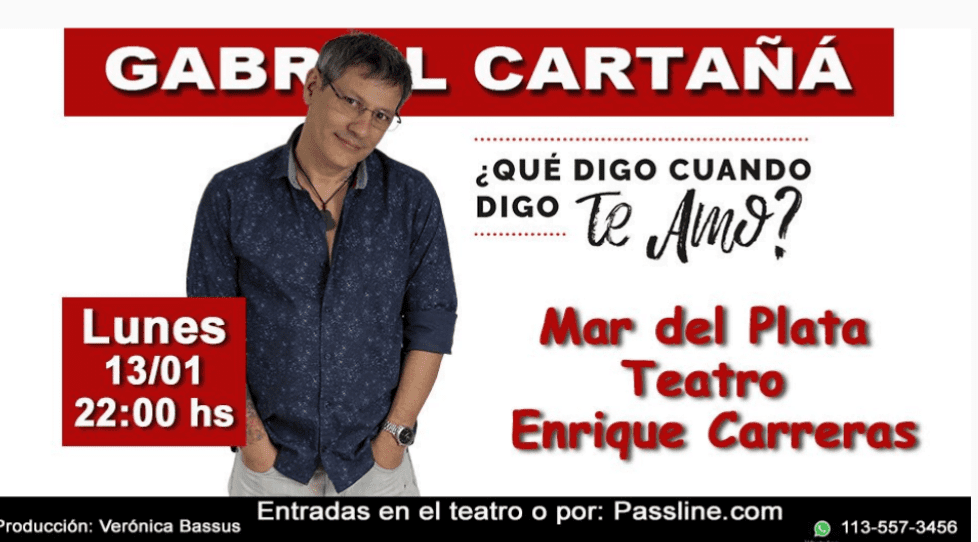 Gabriel Cartaña regresa a Mar del Plata con… Qué digo cuando te digo Te Amo? 1 IMG 20200105 205003