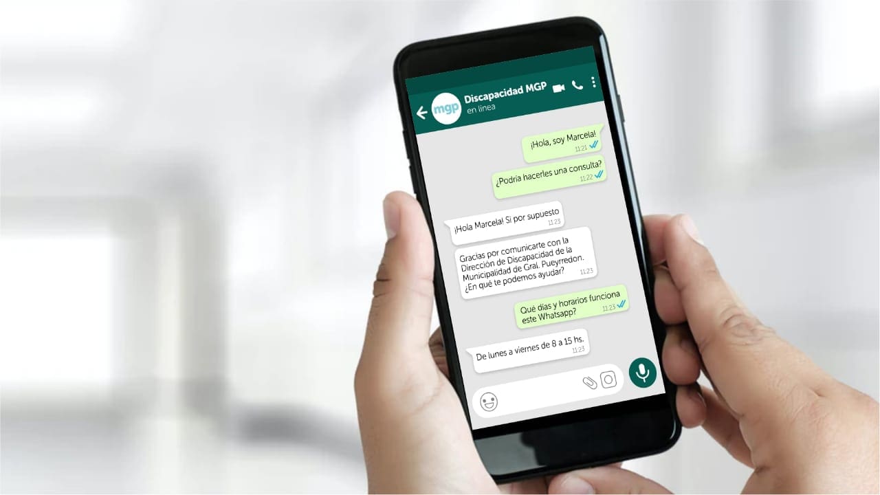 Imagen MGP Nueva linea de whatsapp de Discapacidad