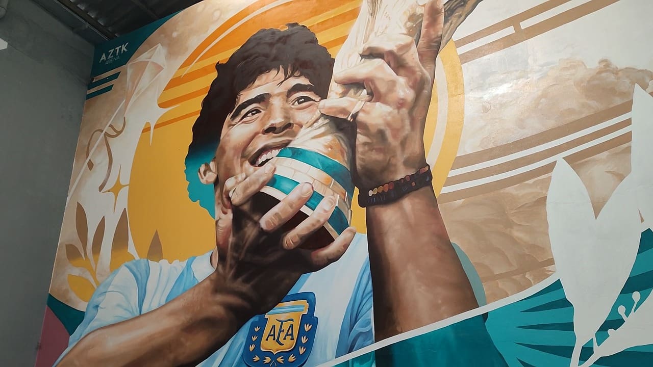 "Maradona eterno" Video homenaje, realizado por Fernando Legarreta, en AZTK de Mar del Plata 1 WhatsApp Image 2022 10 30 at 13.05.46