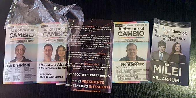 Escándalo en Mar del Plata: acusan a Montenegro de imprimir boletas de Milei y fomentar el corte a Bullrich 1 milei 2