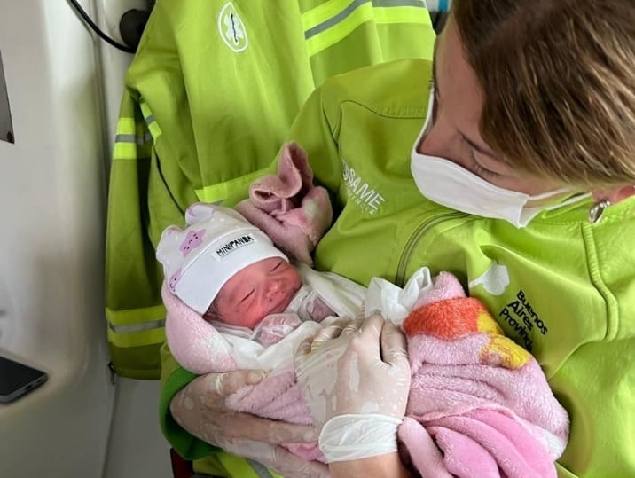 ¡Emergencia! Una mujer dio a luz asistida por personal del SAME