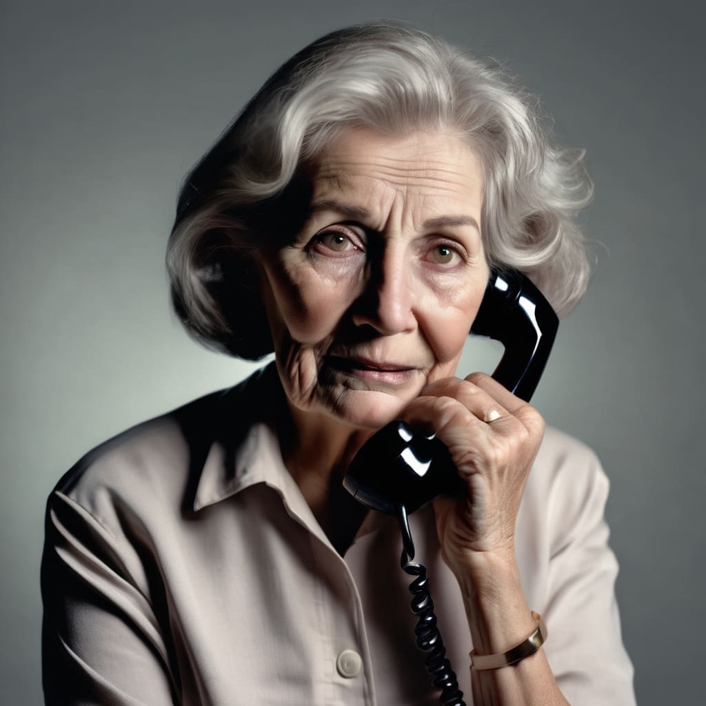 Malditos delincuentes: se hacían pasar por Municipales para asaltar a ancianos en Mar del Plata 1 senora hablando por telefono