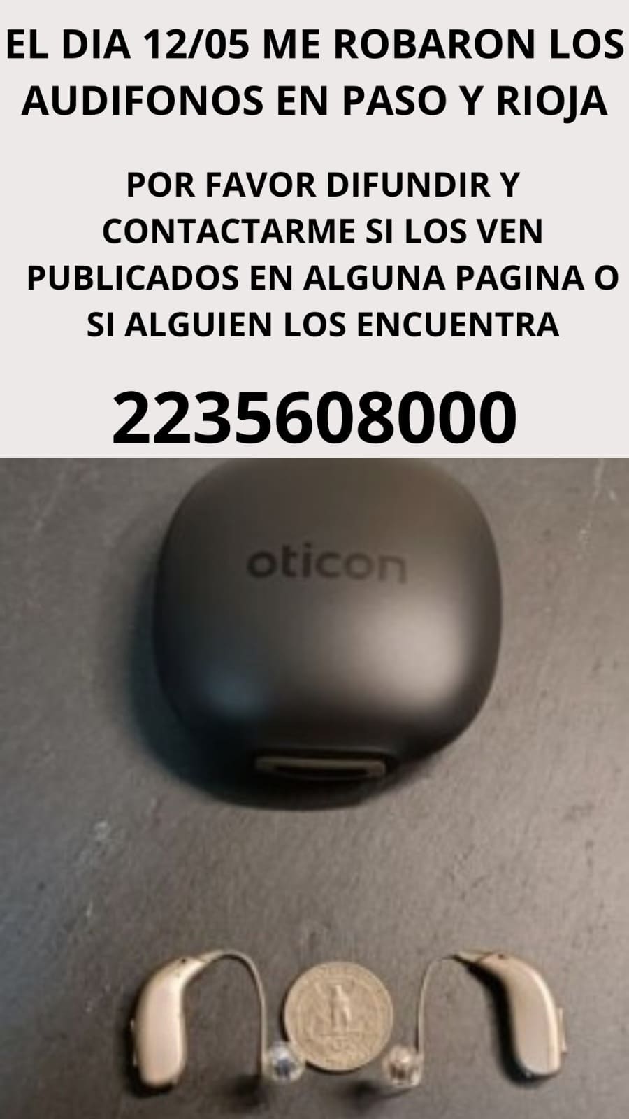 Llamado a la solidaridad ciudadana: Buscan audífonos robados 1 IMG 20240515 WA0025