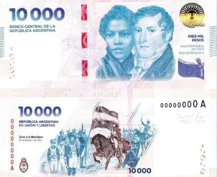 ¡Alerta de la Policía Federal! Medidas clave para identificar los nuevos billetes de $10.000 2 billete 1 1