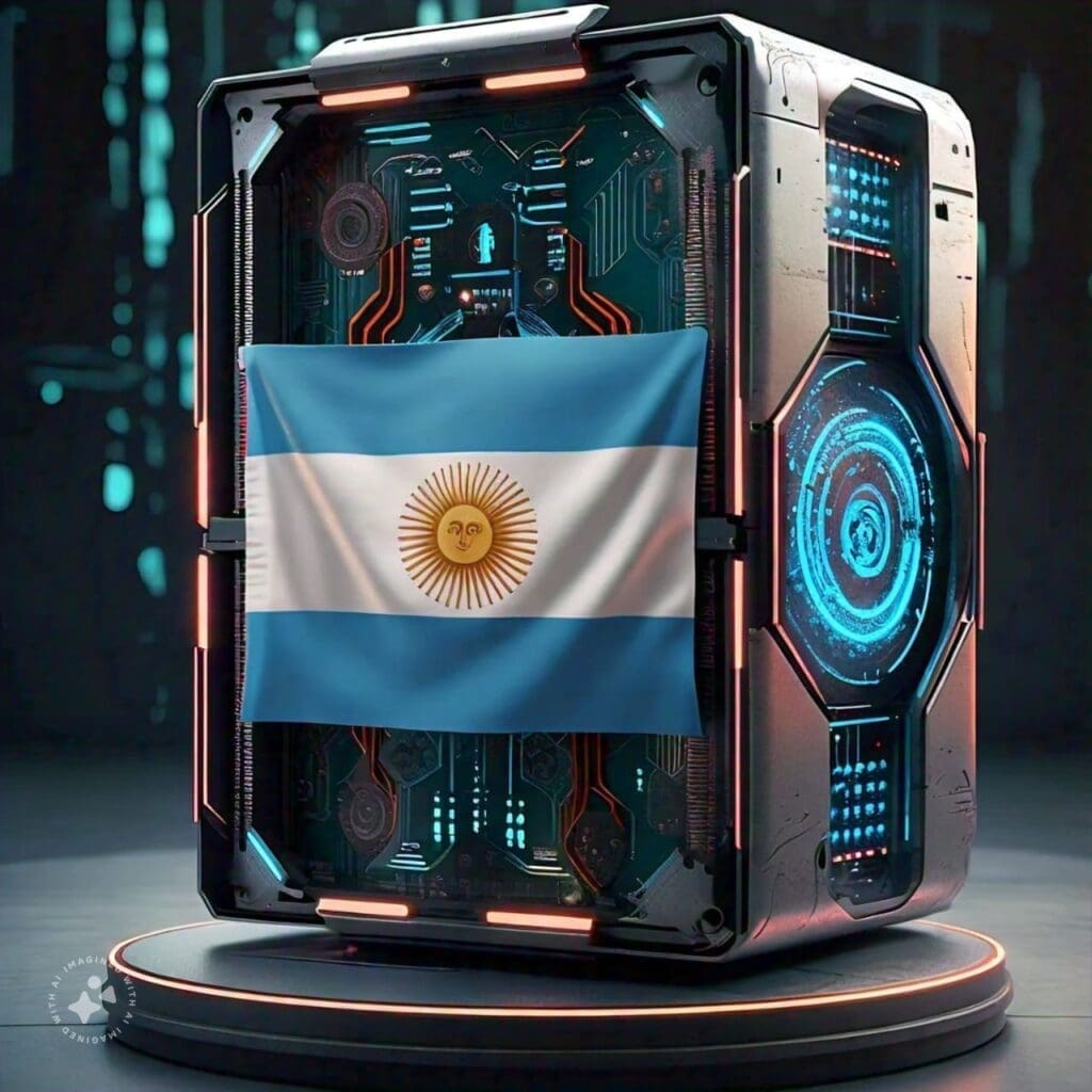 imagina un sistema de inteligencia artificial con una bandera argentina 2