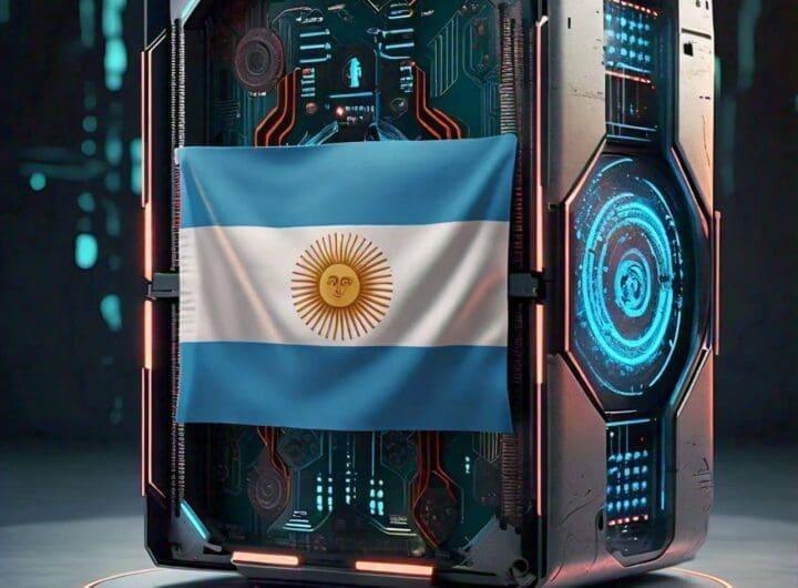 imagina un sistema de inteligencia artificial con una bandera argentina 2
