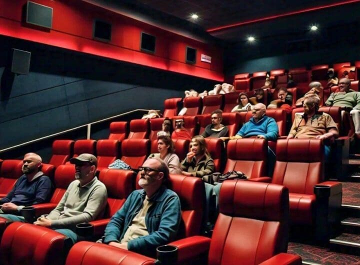 una sala de cine comercial con pocos espectadores 1