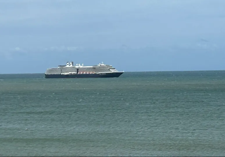 Emergencia médica desvía un enorme crucero a Mar del Plata: el MS Oosterdam sorprende en la costa 1 converted image 1 3